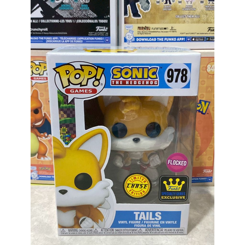 Funko Pop! : Sonic The Hedgehog  - Tails Flying (Flocked) (Chase)