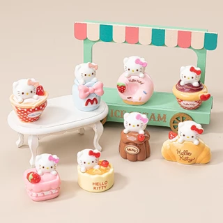 พร้อมส่ง ของตกแต่ง สะสม DIY คิตตี้ขนม (1 SET 8 ตัว)