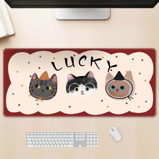[พร้อมส่ง] แผ่นรองเมาส์ลายการ์ตูน งานเย็บขอบ ขนาด 80x30 ซม. (หนา 2 มม.) Biangels