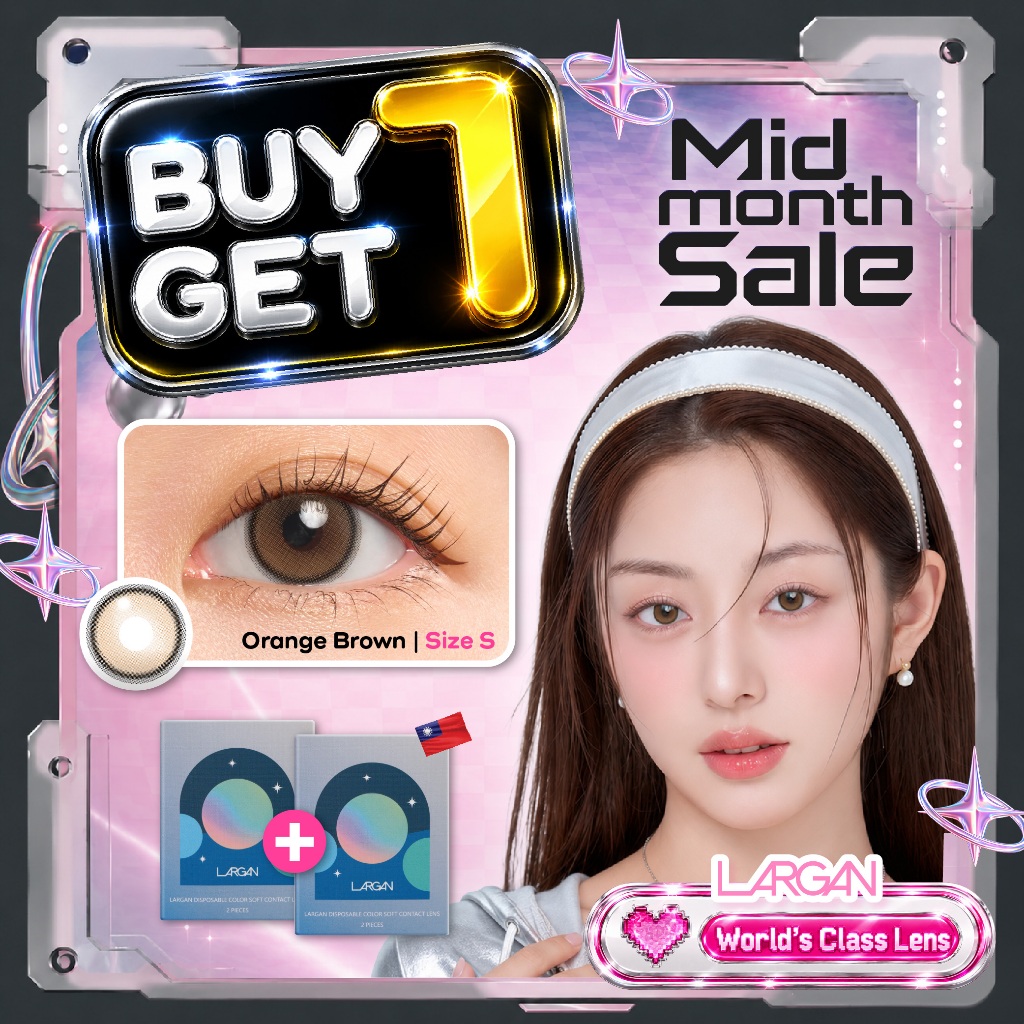 [กด2คู่รับสิทธิ์1แถม1] Misslens : แบรนด์ดังขายดี No.1 ใน Watson ไต้หวัน LARGAN รายเดือน (ค่าสายตา 0.00 ถึง-7.50)