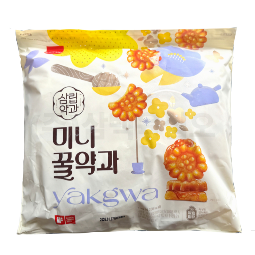 ถุงใหญ่! 1KG ซัมลิป มินิกุลยักกวา (คุกกี้นิ่ม รสน้ำผึ้ง) SAMLIP MINI KUL YAKGWA HONEY COOKIE SWEET 삼립미니꿀약과