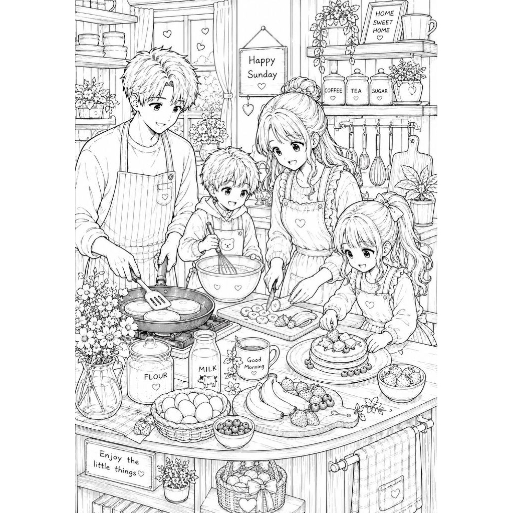 Sale สมุดระบายสี Cozy family ภาพสวยมากกกกก รูปที่ 8