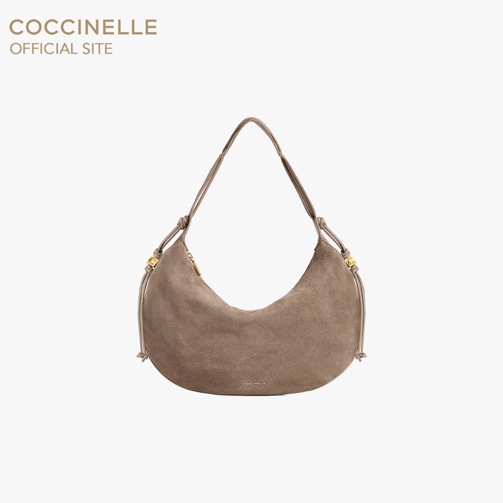 COCCINELLE กระเป๋าสะพายไหล่ผู้หญิง รุ่น THESS HOBO BAG 130201 สี WARM TAUPE/WARM TAUPE