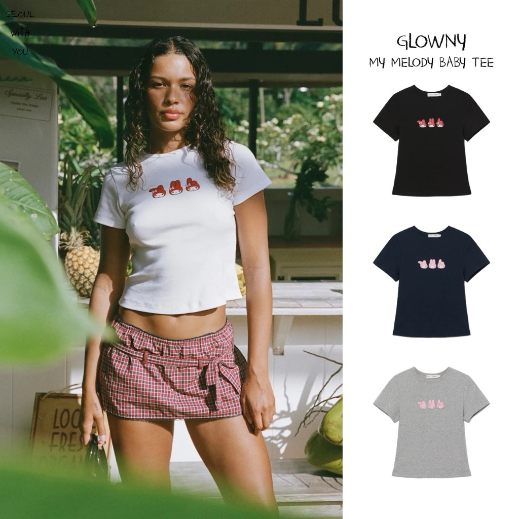 [PREORDER] Glowny x My Melody Baby Tee / 4 Colors (ลด 20%)