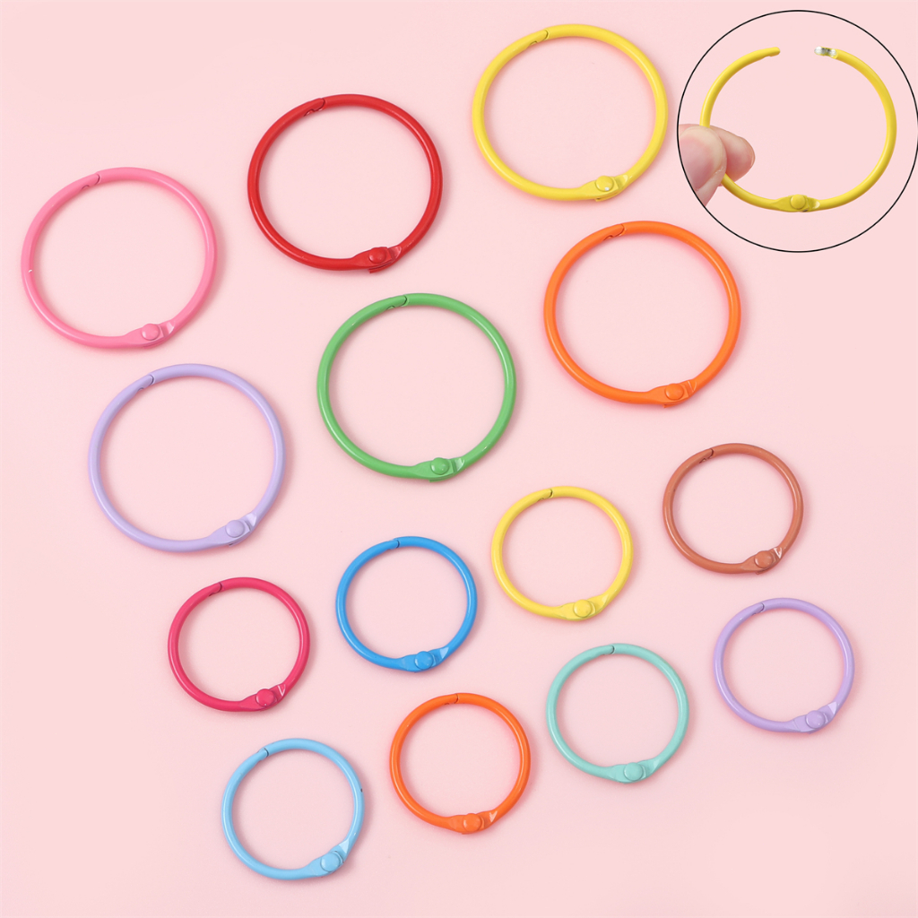 ห่วงกุญแจเปิดปิดสีสันสดใส 30/43mm 5 ชิ้น ตัวเชื่อมพวงกุญแจ อุปกรณ์ทำเครื่องประดับ DIY