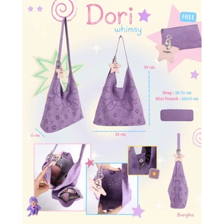 8angles-⭐️💟🍅Dori-whimsy กระเป๋าหนังแท้ ฉลุลาย Galaxy ขนาด14นิ้ว สายปรับไซซ์ยาวได้ by 8anglesshop E055