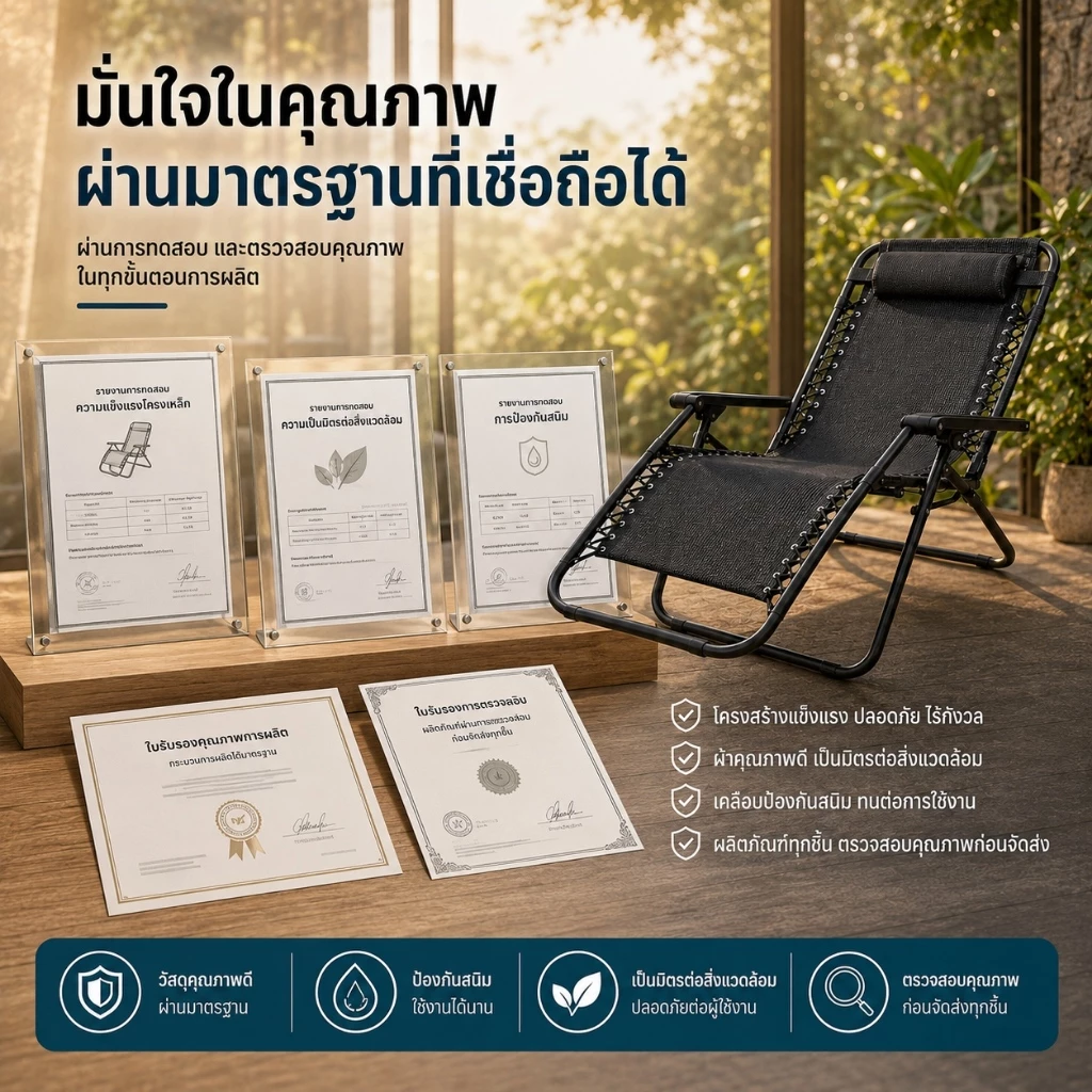 EF เก้าอี้พับแคมป์ปิ้ง ปรับเอนนอนได้ เตียงสนามพกพา thumbnail 10