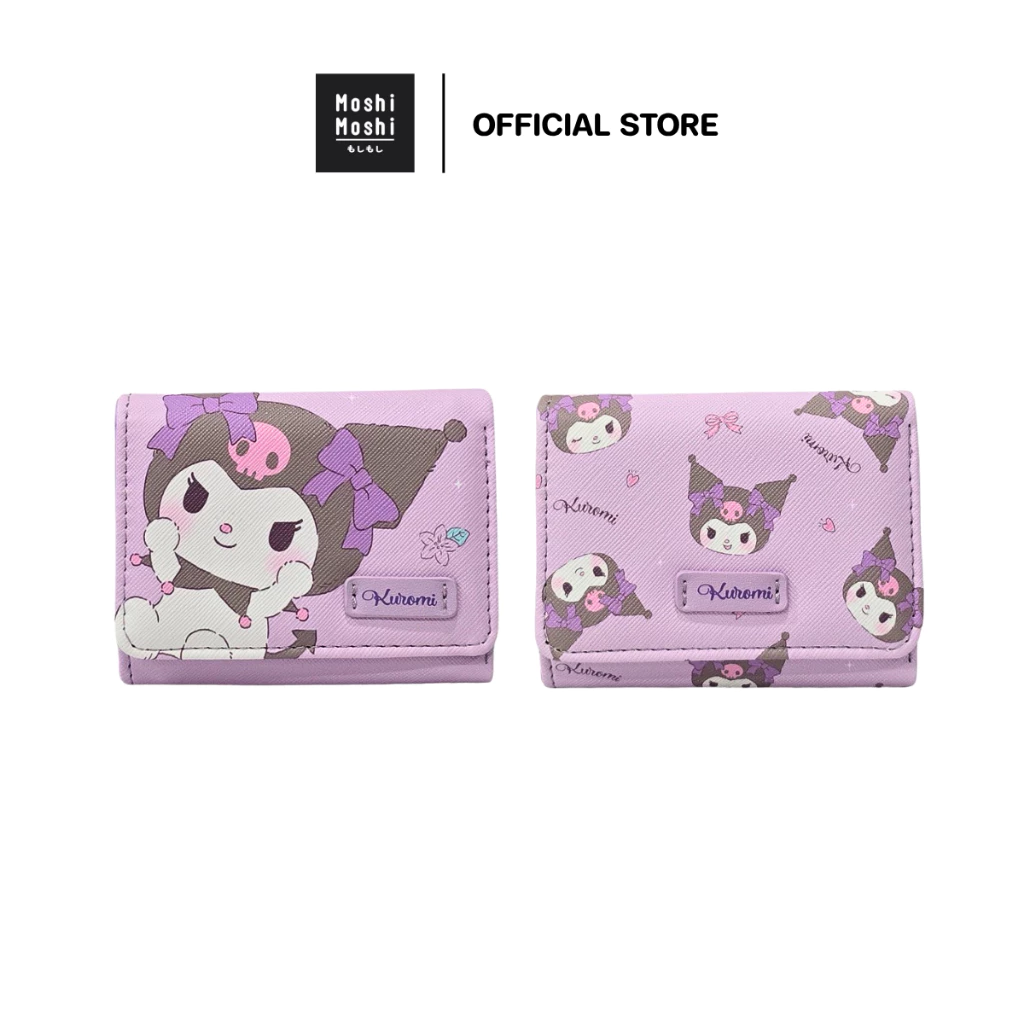 Moshi Moshi กระเป๋าธนบัตรใบสั้น กระเป๋าธนบัตร ลาย Kuromi ลิขสิทธิ์แท้จากค่าย Sanrio รุ่น 6100007575-7576