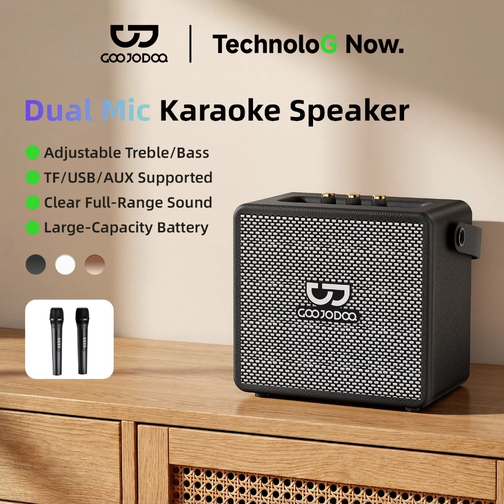 GOOJODOQ Ab4098 ลำโพง Bluetooth 5.3 3600mah ลําโพงพกพา สเตอริโอ 2 ช่อง เสียงเบส พร้อมไมโครโฟน 2 ตัว