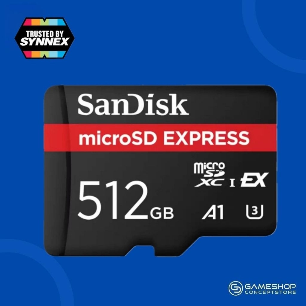 [ประกันศูนย์ Synnex ส่งด่วน] SanDisk : SanDisk microSD Express Card, U3, A1, Class 10 (256GB) สำหรับ Nintendo Switch 2