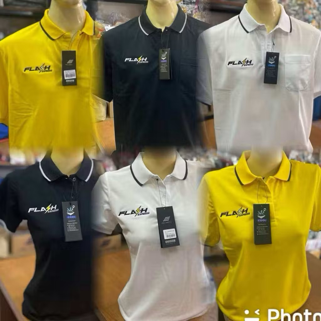 เสื้อโปโล ปักโลโก้ แฟลช/flash...