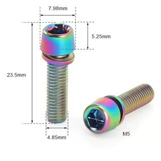 สกรูยึดสเตมจักรยาน RIDERACE CNC M5 RDR-SS6 (Bicycle Handlebar Stem Bolts)
