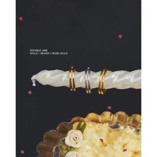 Julys - tic tac toe rings (stainless steel) แหวนนิ้วเท้า