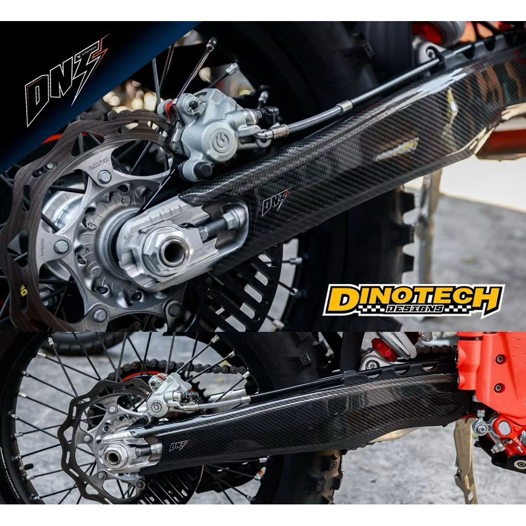 CARBON FIBER SWINGARM GUARD PROTECTORS KTM EXC150 EXC250 EXC300 EXC350 EXC500 2024-2026