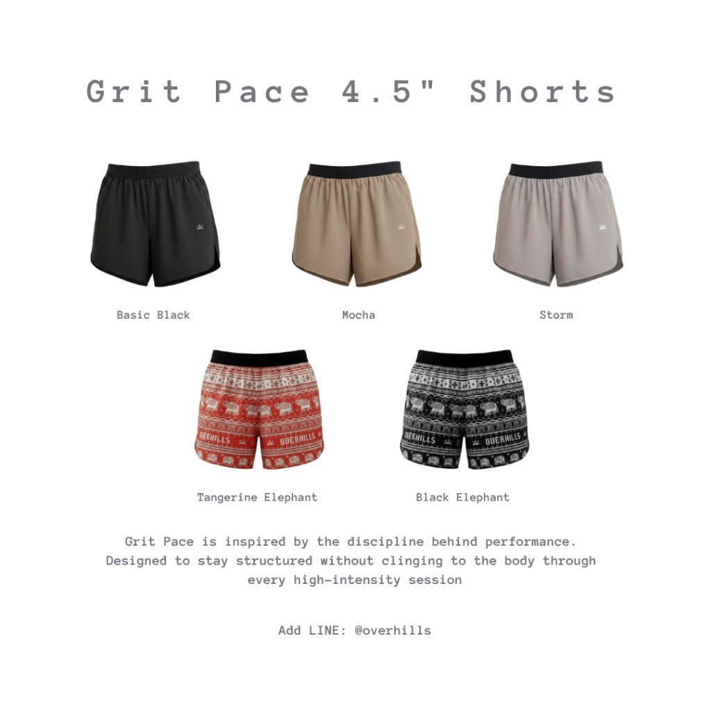 [พร้อมส่ง & Pre-order (ช้างดำ) 15 ก.ย.] Grit Pace 4.5" Shorts