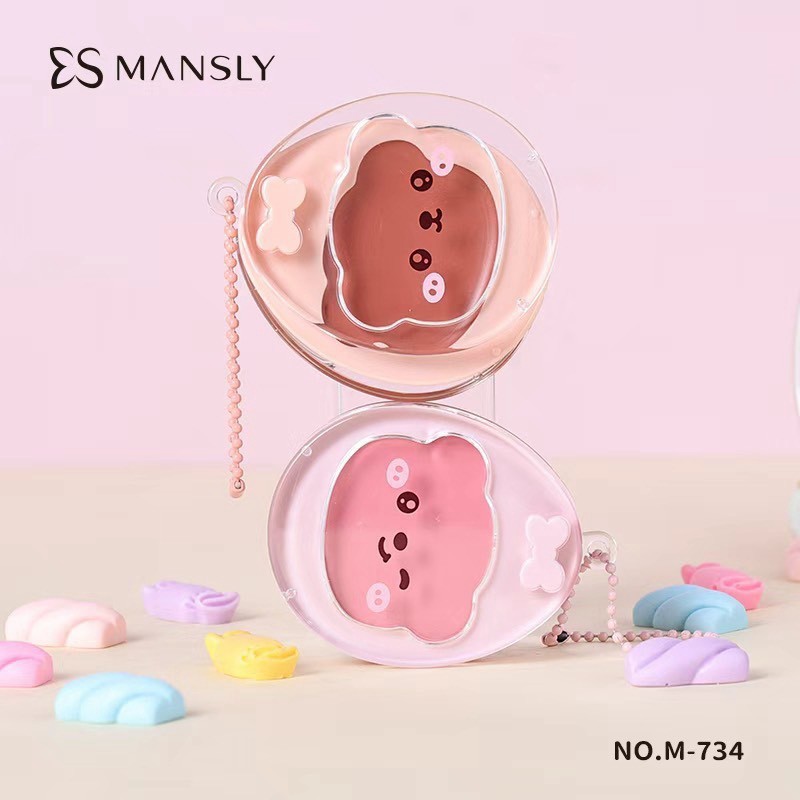 M-734 MANSLY บลัชออนและคอนซีลเลอร์ 2 สีใน 1 ตลับ ใช้เติมเมคอัพระหว่างวันได้สะดวก