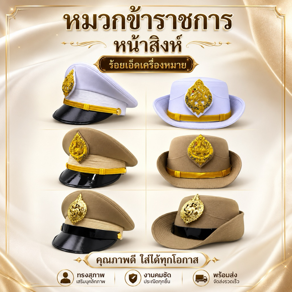 หมวกข้าราชการหน้าสิงห์