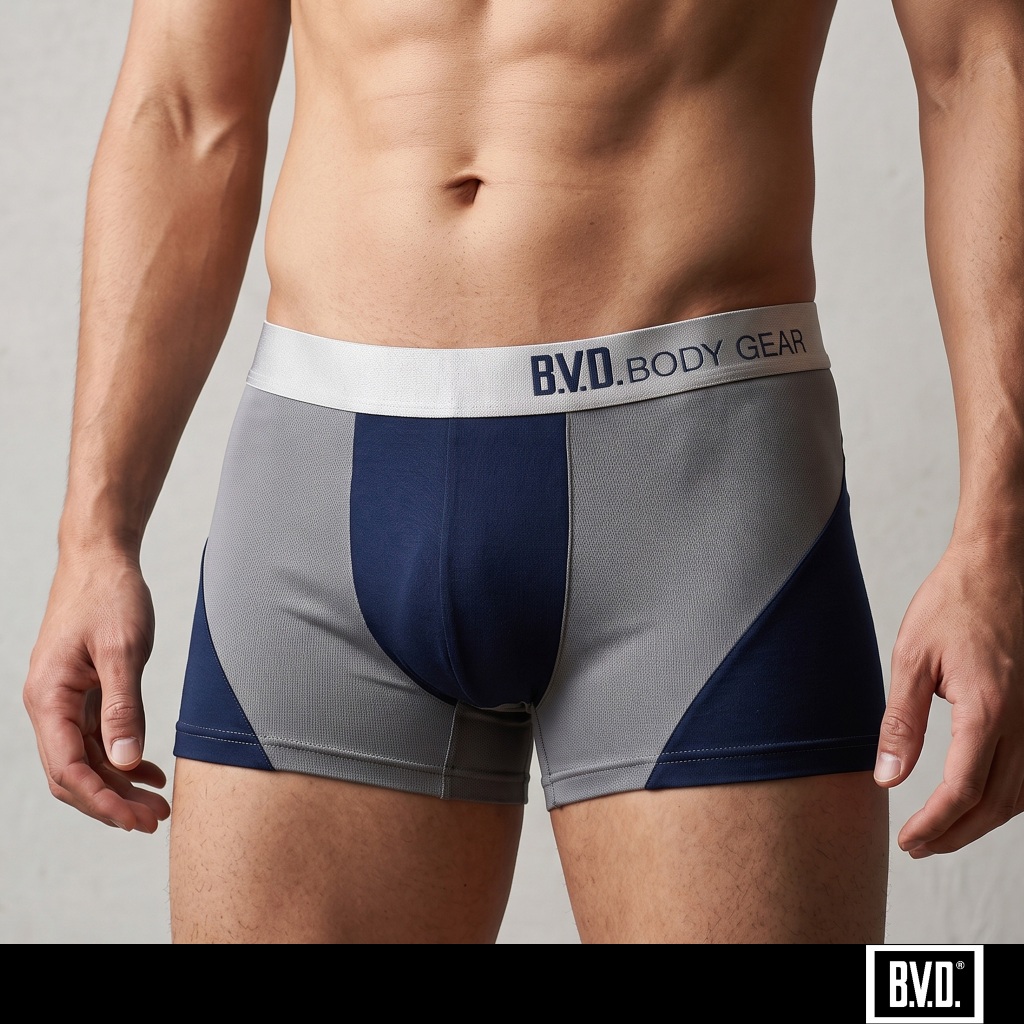 BVD กางเกงในชาย ทรง Boxer ผ้ายืด ใส่สบาย ระบายอากาศดีเยี่ยม (3 Colors)