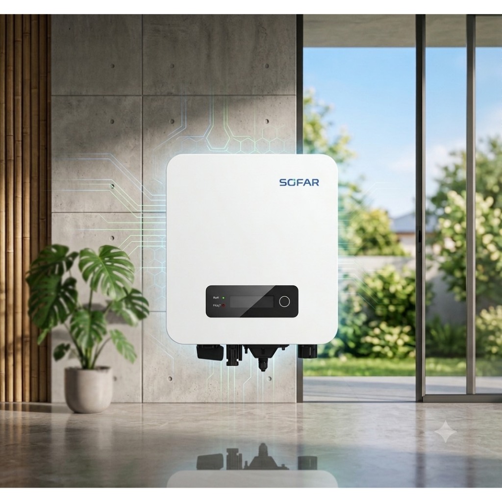 SOFAR SOLAR  อินเวอร์เตอร์ 1.6K 3.3K 5K 6K  รับประกัน5ปี มีระบบกันย้อนและไวไฟ ลดค่าไฟฟ้าได้มาก