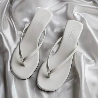 YOURSHOES C3 / รองเท้าส้นสูง 1นิ้ว รองเท้าหูหนีบ รองเท้าหนังนิ่ม