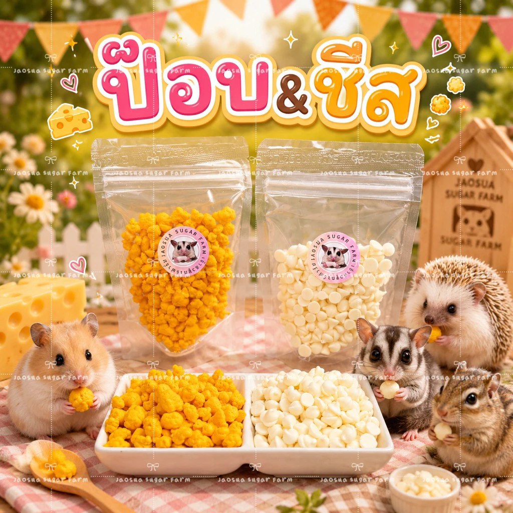 ✨🥥ไข่ป๊อปและชีสหวาน💫ขนนชูการ์ไกรเดอร์