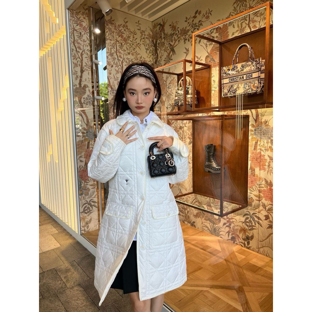 Dior Macrocannage Long Quilted Peacoat / Technical Taffeta Jacket