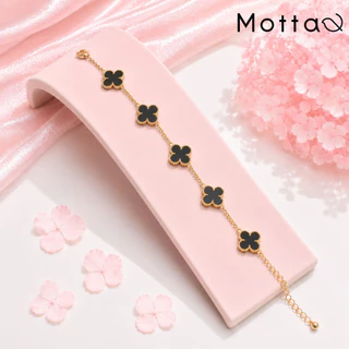 Motta Bracelet สร้อยข้อมือชุบทองคำขาว โคลเวอร์ดีไซน์สุดพรีเมียม สายแฟชั่นต้องมีติดตู้