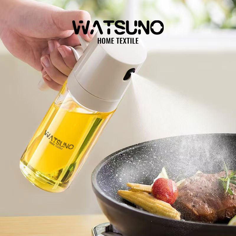 Watsuno.ขวดสเปรย์แก้วใสสำหรับบรรจุเครื่องปรุงรส พร้อมหัวฉีด มีให้เลือกสองขนาด: 180ML/250ML เหมาะสำหรับใช้ในการปรุงอาหาร