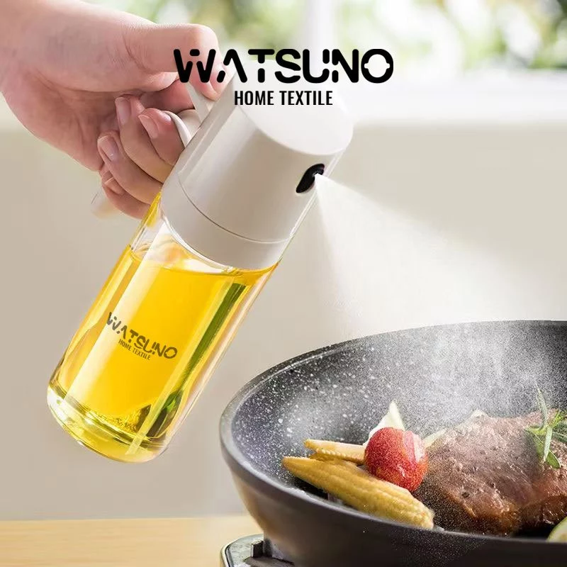 Watsuno.ขวดสเปรย์แก้วใสสำหรับบรรจุเครื่องปรุงรส พร้อมหัวฉีด มีให้เลือกสองขนาด: 180ML/250ML เหมาะสำหรับใช้ในการปรุงอาหาร