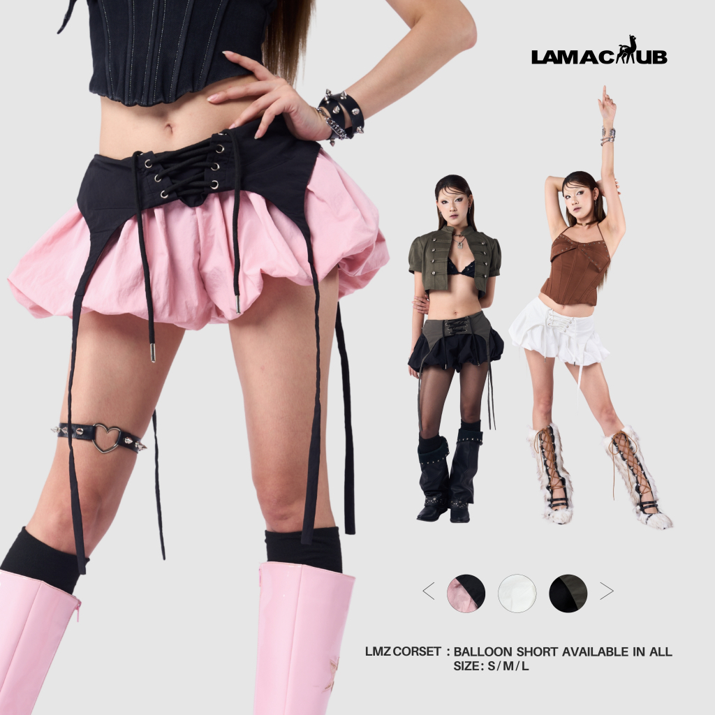 LMZ corset balloon short กางเกงกระโปรงบอลลูน ( SIZE S-L )