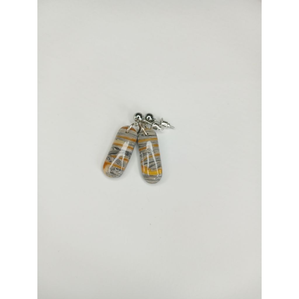 Gold Marble Earrings