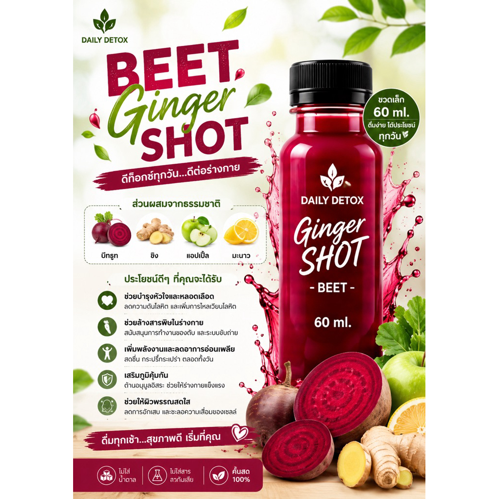 Ginger shot 5 สูตรยอดนิยม