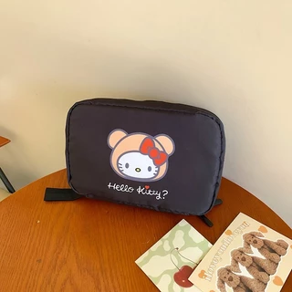 กระเป๋าเดินทางแบบแขวน Hello Kitty กระเป๋าใส่เครื่องสำอาง พับได้ กันน้ำ จุของเยอะ กระเป๋าจัดระเบียบ อุปกรณ์อาบน้ำ พกพา สำ