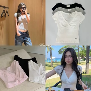 Meenny Closet | AP05 (มีSize) เสื้อยืดสีพื้นเบสิคคอวี