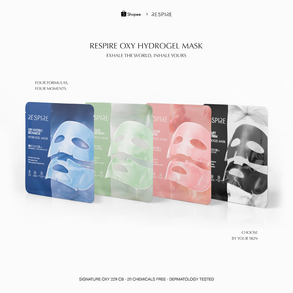 Respire มาส์กไฮโดรเจล Oxy Hydrogel Mask (1 แผ่น)