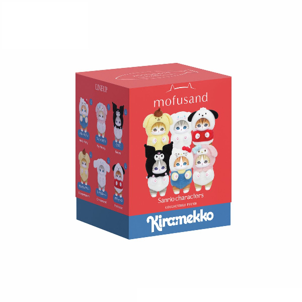 [Direct from Japan] BLIND BOX Plush Keychain mofusand × Sanrio Kiramekko Japan NEW