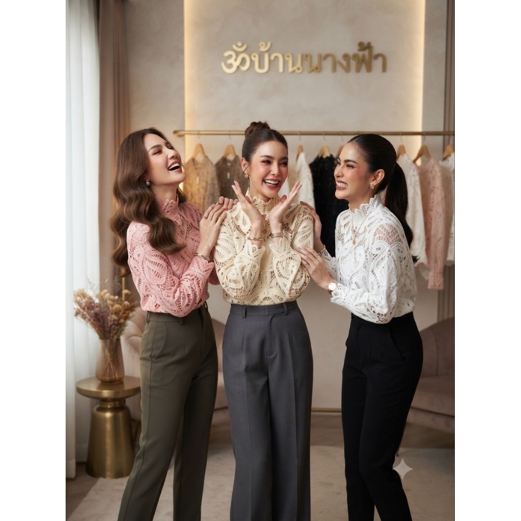 🌟🌟​เสื้อꔛ ꕤ ˚ลูกไม้ลายสวยตะโกน งานสวยมาก สวยทุกสีแบบเลือกไม่ได้เลย สายลูกไม้ต้องเก็บนะคะ ทรงสวย ลายสวย ใส่กับอะไรสวยหมด