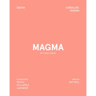 Hai single origin (กาแฟคั่วอ่อน) Magma by Dinesh Kumar, Geisha Panama (Light roast) Natural Process 100g.