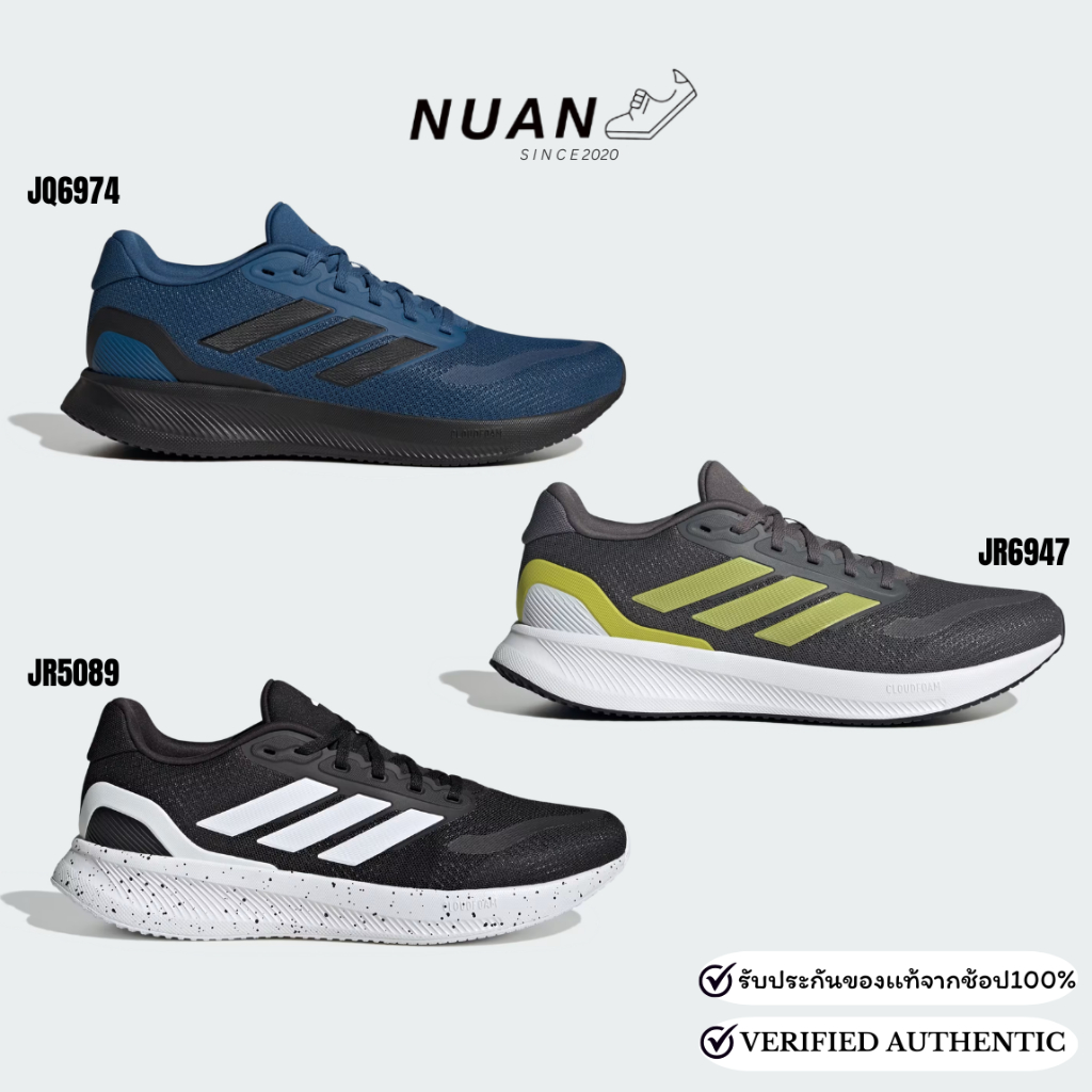 🔥ลดเพิ่ม 15-20% ทักแชท🔥 Adidas Runfalcon 5 JQ6974 , JR5089 , JR6947 การันตี ของเเท้ 100% รองเท้าวิ่ง