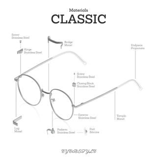eyebstyle แว่นตากรองแสงรุ่น Classic กรอบแว่นทรงรี เข้ากับทุกทรงหน้า