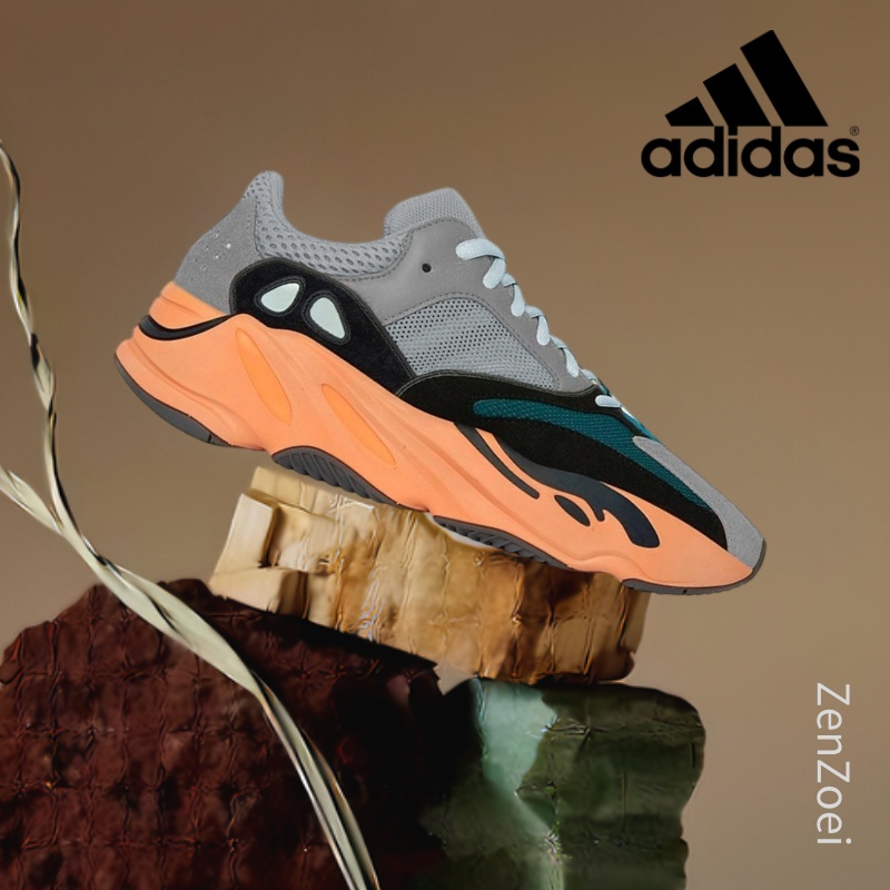 (ของแท้ 100%) 💯 adidas originals Yeezy boost 700 V2 Wash Orange  GW0296 Low Sneakers