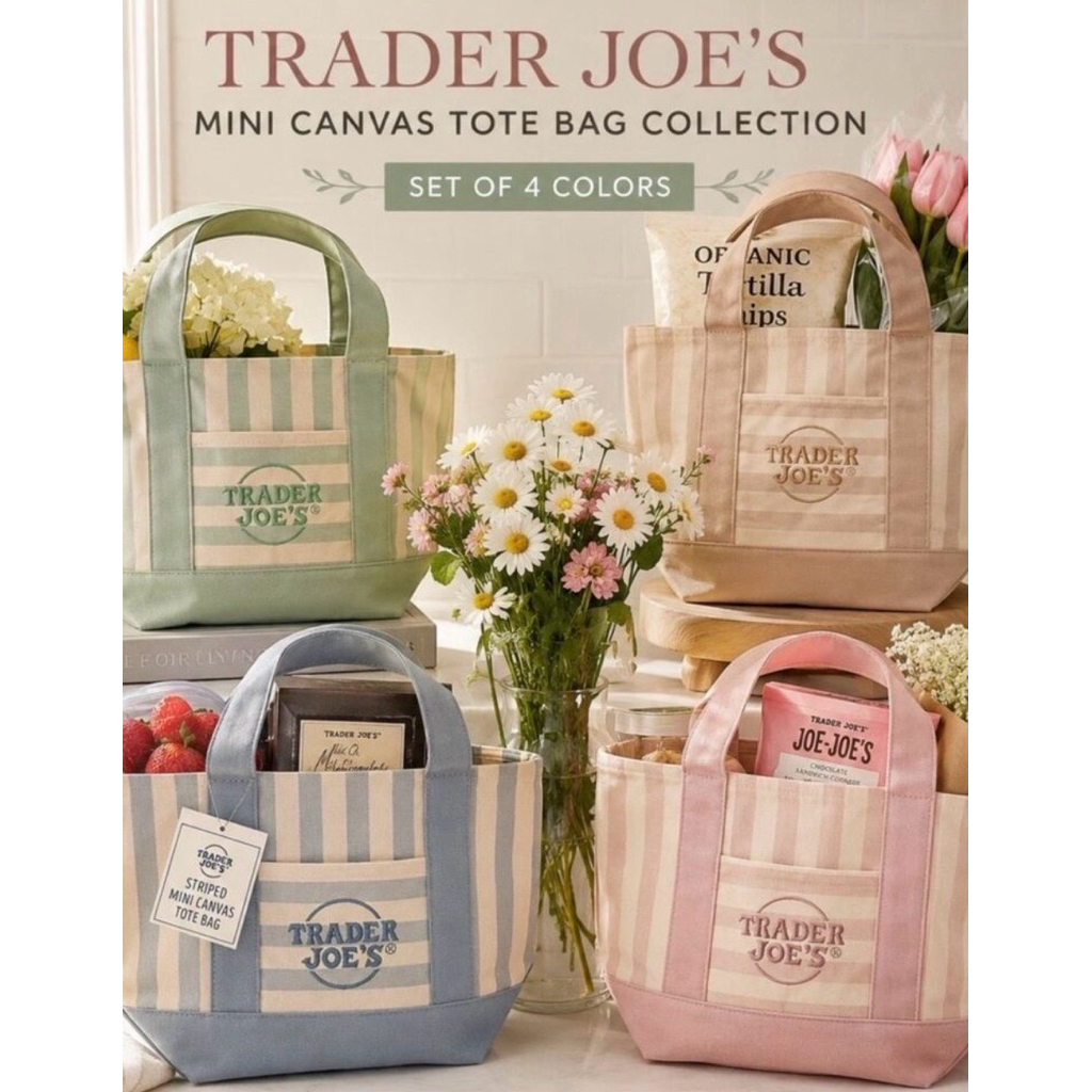 🇹🇭พร้อมส่งจากไทย 🇺🇸 TRADER JOE'S TOTE BAG