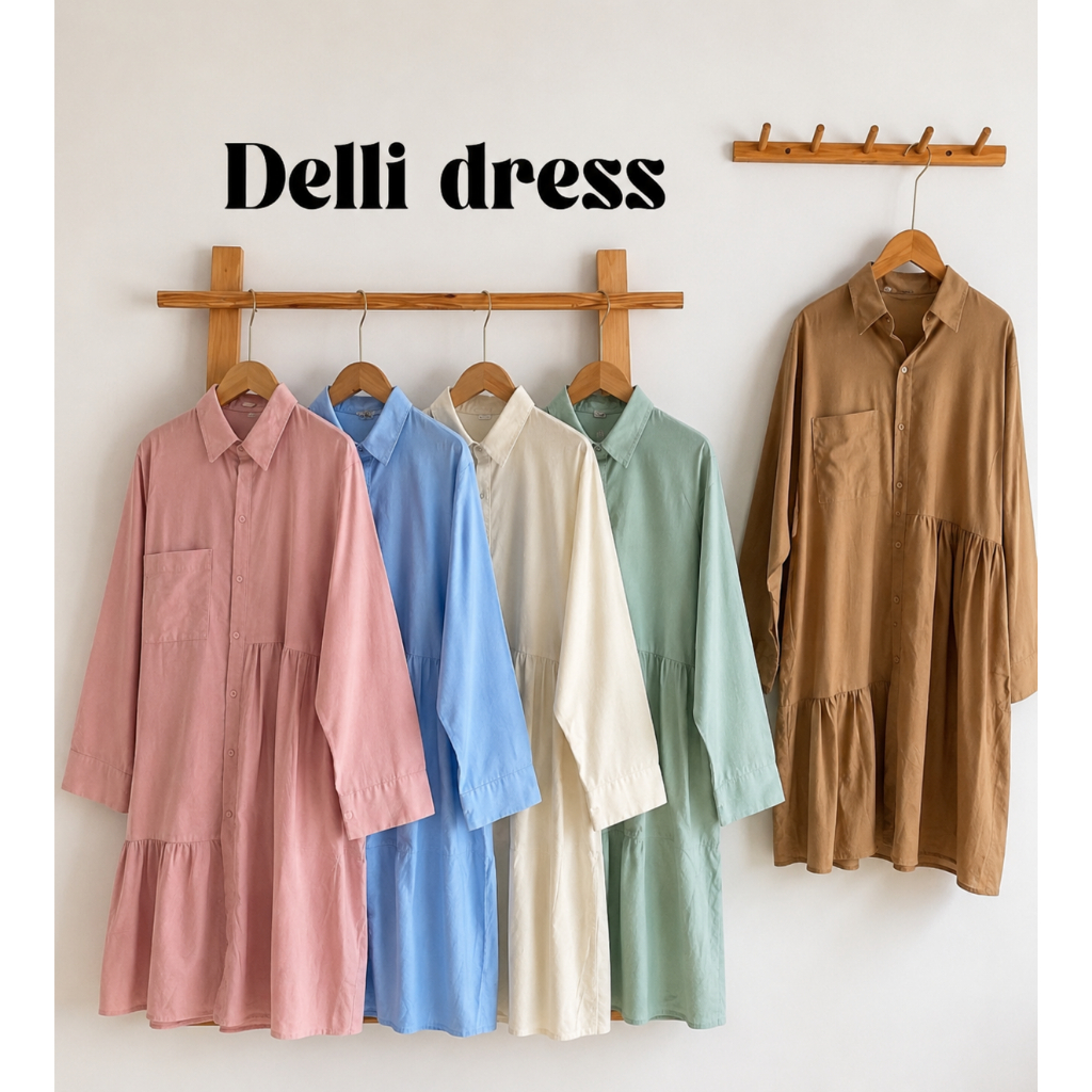 Delli Dress เดรสทรงใหม่เรียบง่ายใส่สบาย