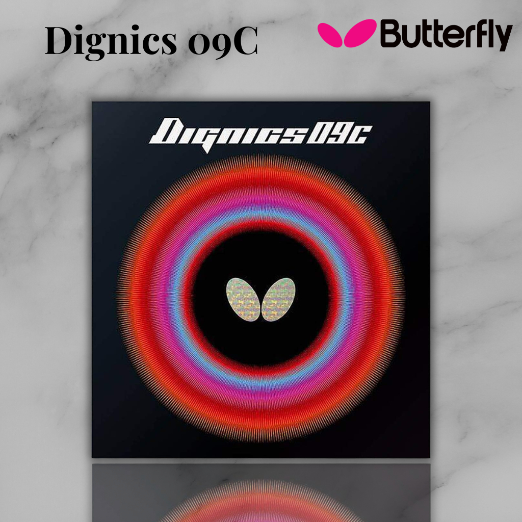 BUTTERFLY ยางปิงปอง Dignics 09C สีแดง ความหนา Thick รุ่น 06070 ของแท้ญี่ปุ่น