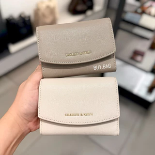 CHARLES & KEITH ( ใช้โค้ดลด30% ) CK6-10770633 size.XXS กระเป๋าสตางค์ใบสั้น ของแท้จากช็อป100%