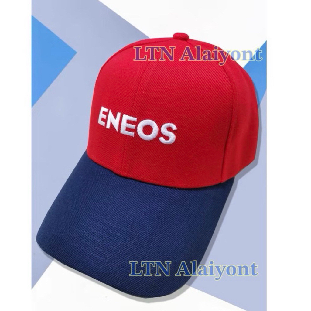 ✅🌈 ของแท้ - ใหม่❣️ หมวก eneos ตามแบบ jay chou เจย์โชว์  สีแดง ปีกน้ำเงิน เอเนออส เท่ห์ ดูคูล ( 1 ใบ )