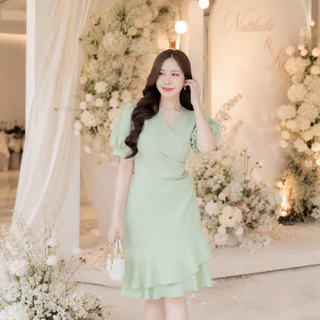 Modish | Calorina Dress | เดรสออกงาน แต่งชายระบายหวานๆ