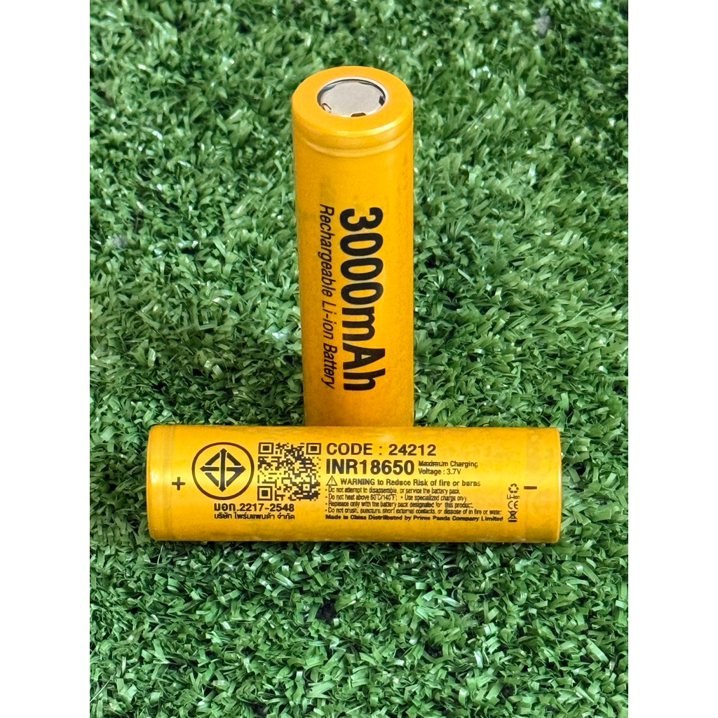 ถ่านชาร์จ 18650 3.7V 3000 MAH หัวเรียบ แพ็ค 2 ก้อน  รุ่น :BATTERY FH-3000