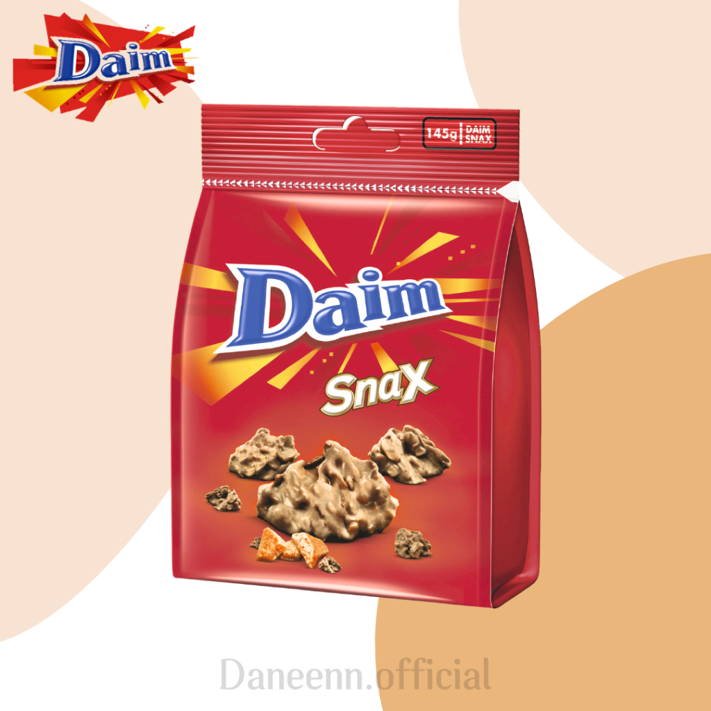 Daim snax bite chocolate ขนมช็อคโกแลตจากสวีเดน น้ำหนัก 145 กรัม BBF.14/11/2026