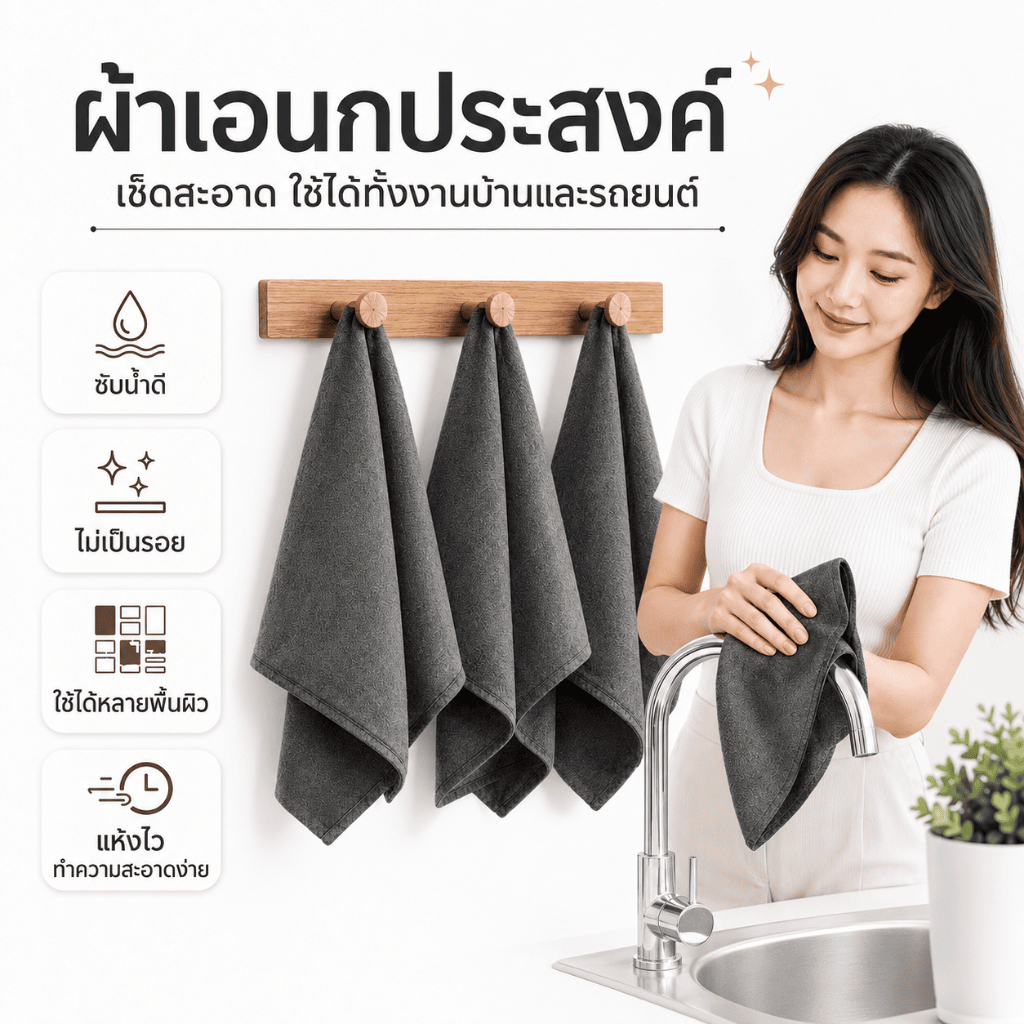 XSJ-08 ผ้าเช็ดทําความสะอาดบนโต๊ะอาหาร ห้องครัว และห้องน้ํา และรถยนต์ เครื่องมือทําความสะอาดบ้าน และผ้าเช็ดกระจก